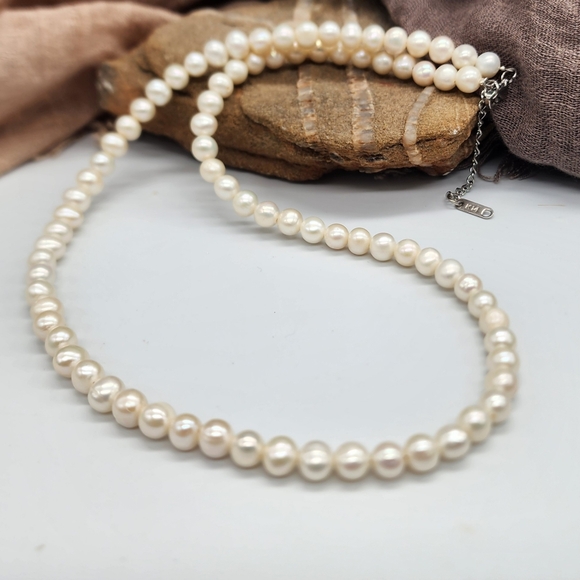Men's Pearl Necklace Celebrity Designer Men's Natural Pearls for Man - Picture 3 of 16